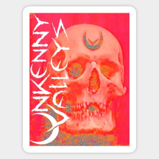 Unkenny Valleys - Psycho Skull Print Sticker